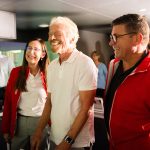 three people smiling - Maritime Skills Academy Simulator Centre opens
